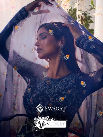 Violet 5300 Series By Swagat Designer Partywear Anarkali Gowns